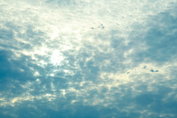 Blue clouds sky natural background | high view outdoor cloudscape