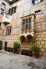 Courtyard of State Castle in Cesky Krumlov