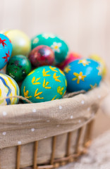 Easter: painted eggs