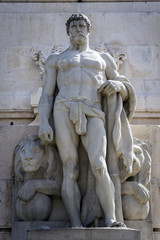 Obraz premium Monument to the Constitution of 1812, Decorative detail made in stone, Cadiz, Andalusia, Spain