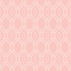 Seamless vector pink and white ornament. Modern background. Geometric modern pattern