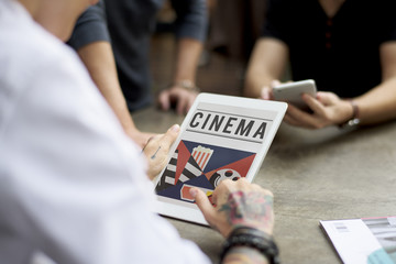 Cinema film industry media entertainment composition