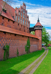Fototapeta na wymiar Malbork Castle at Pomerania province Poland