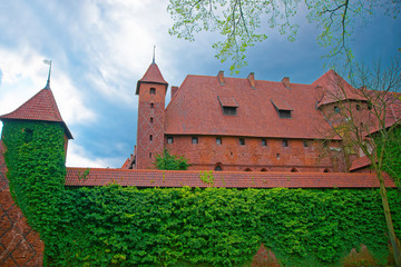 Malbork Castle in Pomerania province of Poland