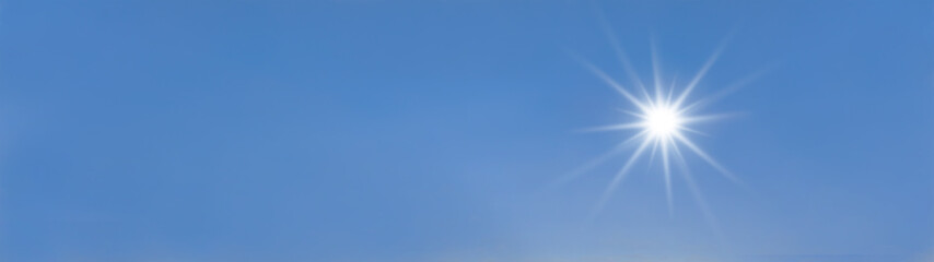 Naklejka na ściany i meble Blue sky with sun