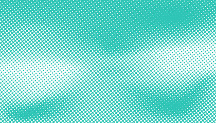 turquoise color halftone design abstract curve shape vector on blue background