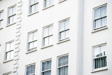 The windows with the balconies