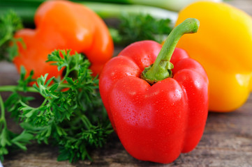 Mixed fresh peppers Fresh sweet