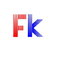letter FK logo vector