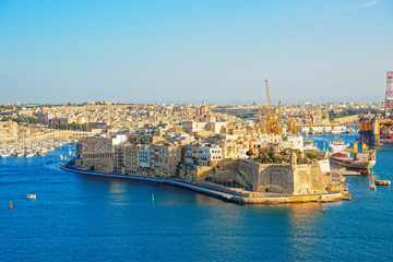 Senglea fort at Grand Harbor of Valletta Malta