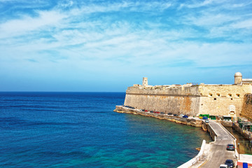 Fototapeta na wymiar St Elmo Port Grand Harbor in Valletta in Malta