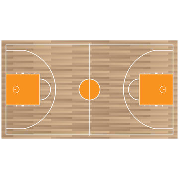 Wooden baseball court top view icon isolated on white