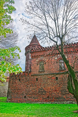 Tower and defensive Wall on Pijarska street Krakow