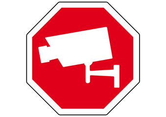 Stoppschild Videoüberwachung