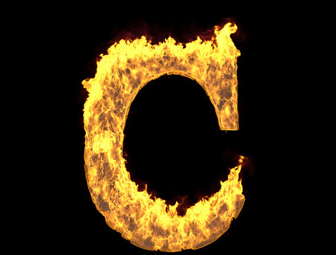 C made of flames