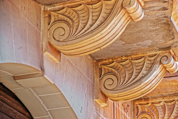 Naklejka premium Decor of building in Rabat