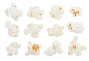 Popcorn set isolated on white background