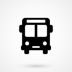 Bus icon, vector illustration. Flat design style