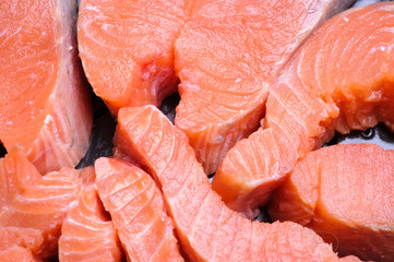 red salmon steak red fish