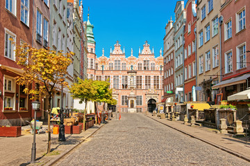 Great Arsenal on Piwna Street at old town in Gdansk