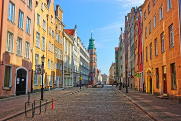 Fototapeta na wymiar Great Arsenal on Piwna Street in old city Gdansk