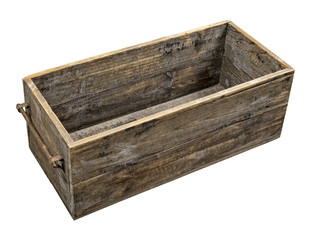 Old wooden empty crate