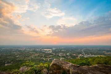 Aerial view - landscape from the top of mountain
