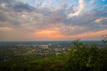 Aerial view - landscape from the top of mountain