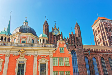 Fototapeta na wymiar Royal Chapel of King and St Mary Basilica Gdansk