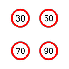 Prescribed minimum speed road sign