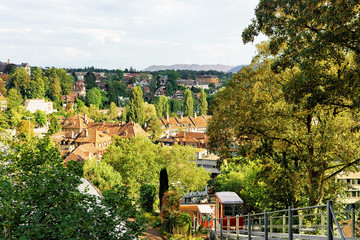 Marzilibahn funicular with cable car in Bern