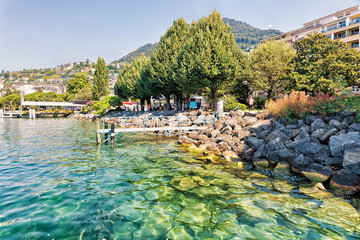 Pier at Geneva Lake in Montreux