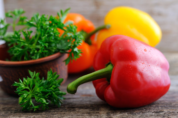 Mixed fresh peppers Fresh sweet