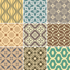 Retro seamless wallpaper patterns