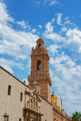 Fototapeta premium Belfry of Salvador Church in Valencia