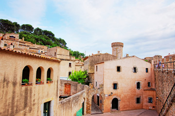 Medieval tower of fort and town in Tossa de Mar