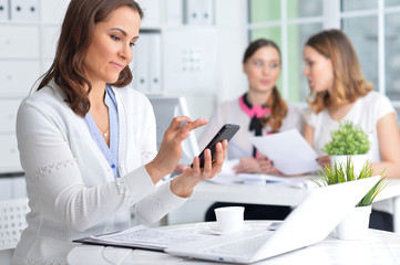 Portrait of a pleasant business woman 