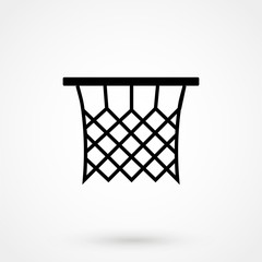 basketball basket icon on white background