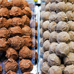 Assortment of Swiss chocolate truffle