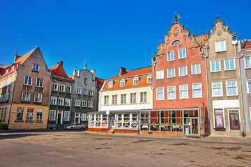 Historical buildings in the old town Gdansk - obrazy, fototapety, plakaty