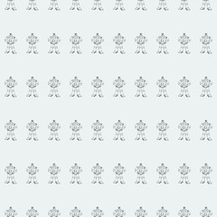 Robot doodles pattern.