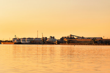 Oil tanks in Baltic sea at Port in Klaipeda