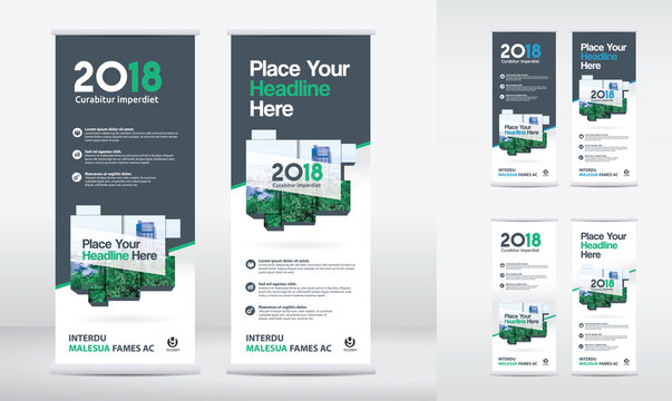 3 Color Scheme with City Background Business Roll Up Design Template Set. Flag Banner Design. Can be adapt to Brochure, Annual Report, Magazine,Poster, Corporate Presentation,Flyer, Website