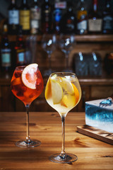 Cocktails in the bar