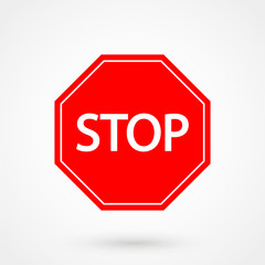 Stop icon sign