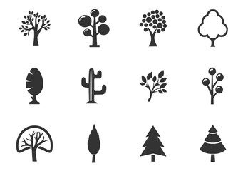 Trees icon set