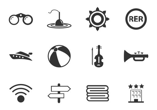 Travel icon set