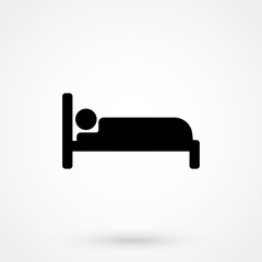 Man sleeping Icon isolated on background.