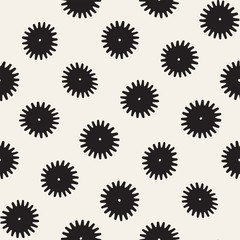 Vector seamless freehand pattern. Abstract background with floral brush strokes. Hand drawn texture
