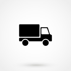 Truck Icon in trendy flat style isolated on grey background. Delivery truck symbol